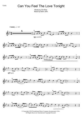 can you feel the love tonight violin sheet music? It's fascinating to explore how John Lennon's iconic ballad has been interpreted across various musical genres and styles, including its adaptation into a violin solo piece.